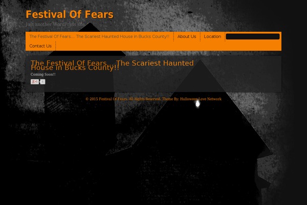 Haunted-house theme site design template sample