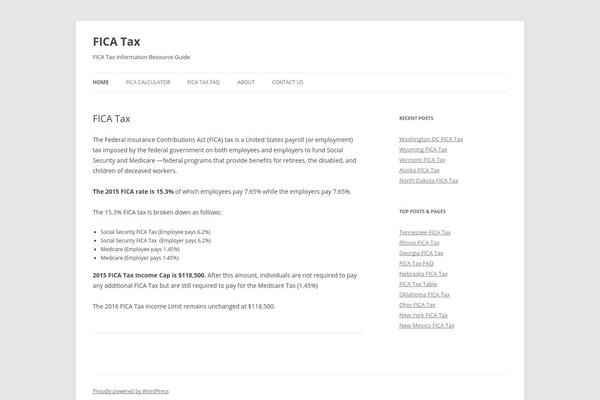 Twenty Twelve theme site design template sample