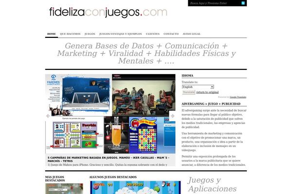 fidelizaconjuegos.com site used Structure