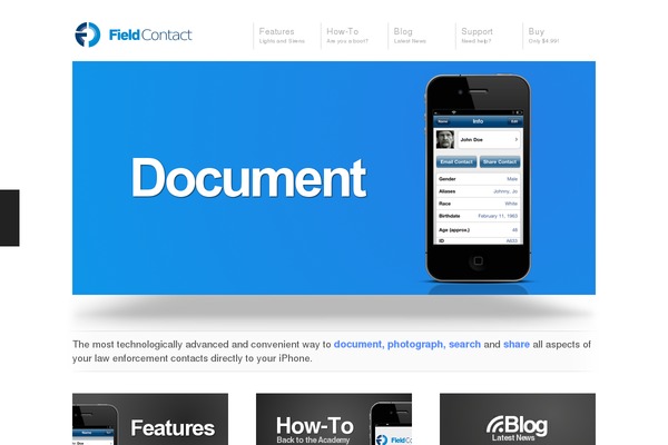 fieldcontact.com site used Display