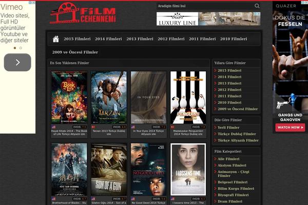 Film theme site design template sample