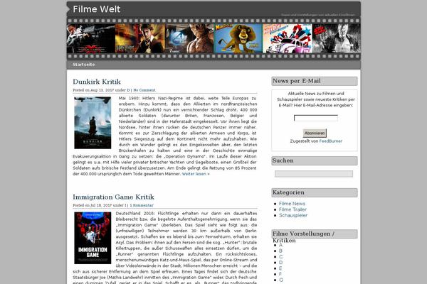 Movie World theme site design template sample
