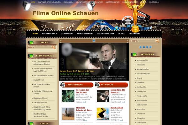 Movietheater theme site design template sample