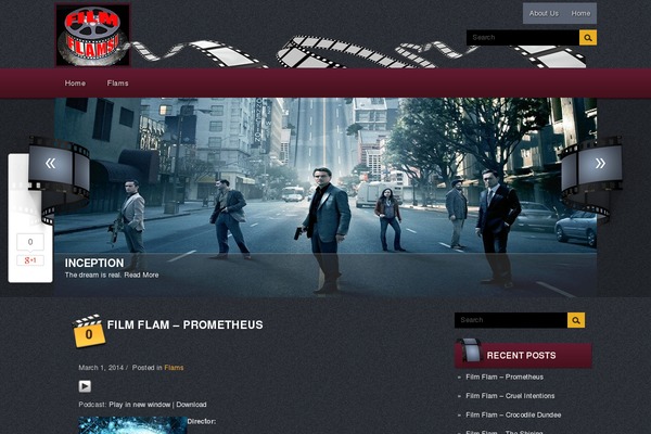 Cinema theme site design template sample