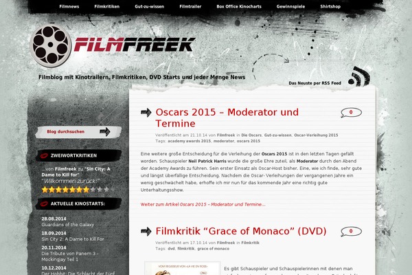 filmfreek.de site used Greyzed-theme