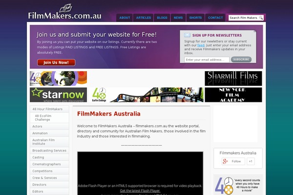 filmmakers.com.au site used Filmmakersv2