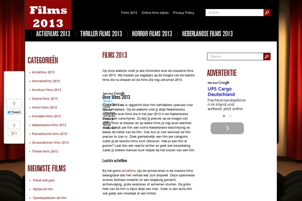 Cinemalounge theme site design template sample