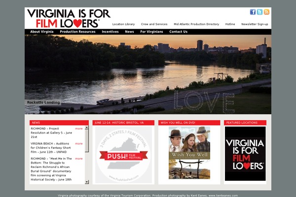 filmvirginia.org site used Virginiafilm