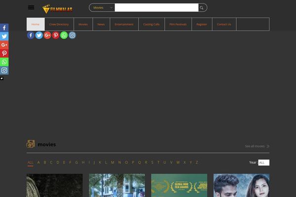 Moview theme site design template sample