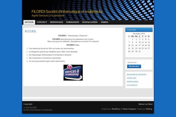 Graphene theme site design template sample