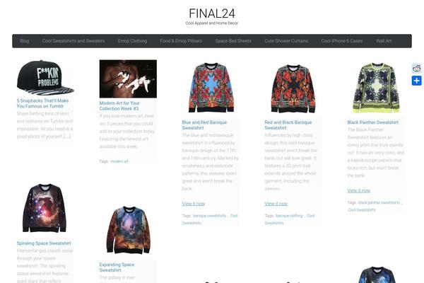 pinpress theme site design template sample