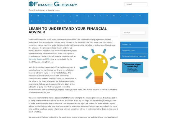 finance-glossary.com site used OSTraining Breeze