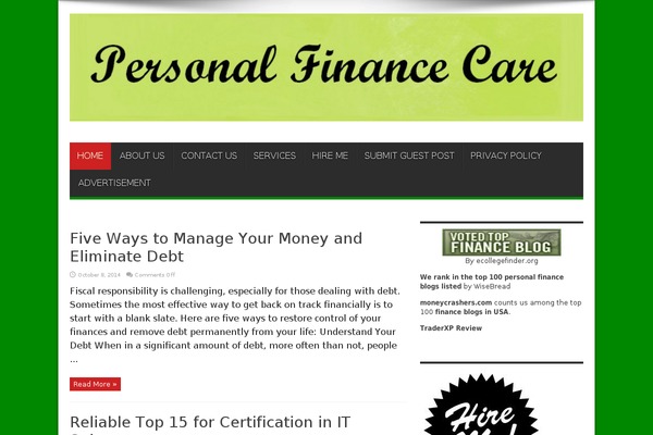 financecareguide.com site used Financecareguide