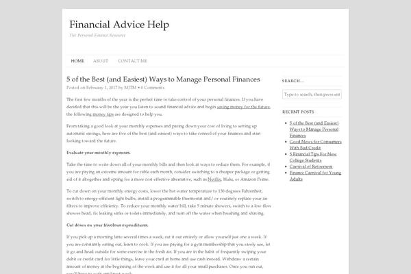 WordPress website example screenshot
