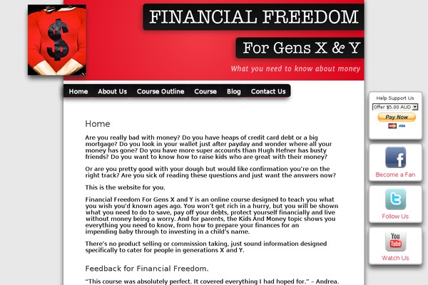 financialfreedomforgensxandy.com.au site used Finfree