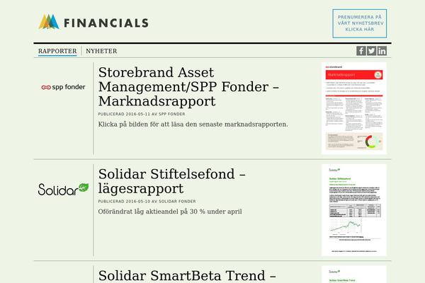 financials.se site used Financials