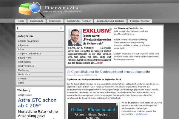 finanzen-ezine.de site used Finanzenezineneu