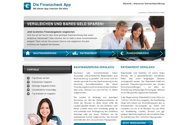 finanzen-vergleich24.de site used Finanzen