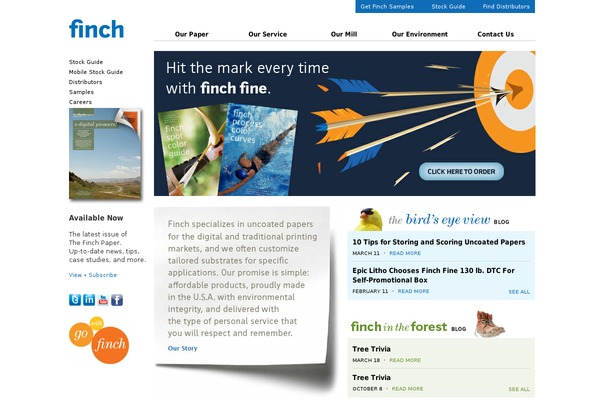 finchpaper.com site used Finch-paper