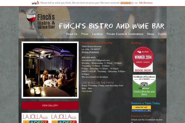 finchslajolla.com site used Cafe-elements