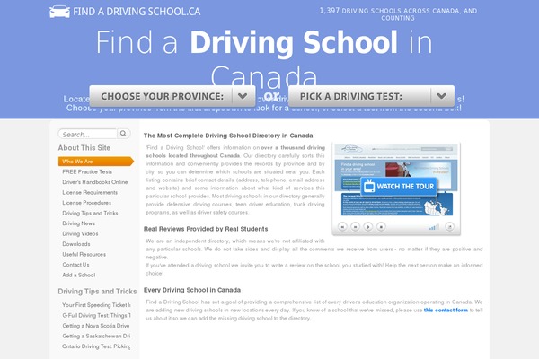 find-a-driving-school.ca site used OpenAir
