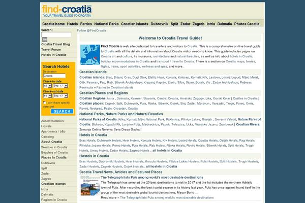 find-croatia.com site used Findcroatia3.0