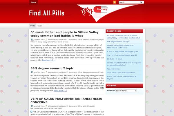 findallpills.com site used Pharmacy