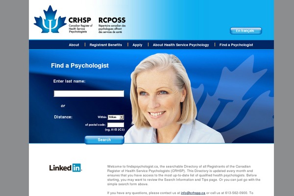 findapsychologist.ca site used Crhspp