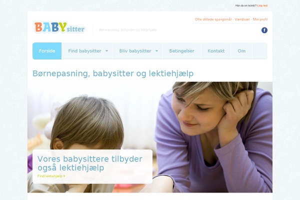 Babysitter theme site design template sample