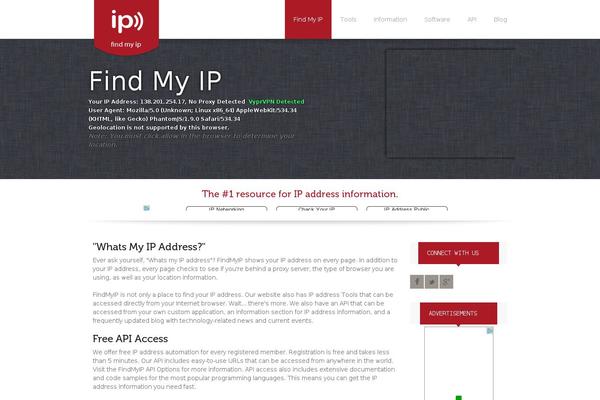 findmyip.co site used Wise-guys
