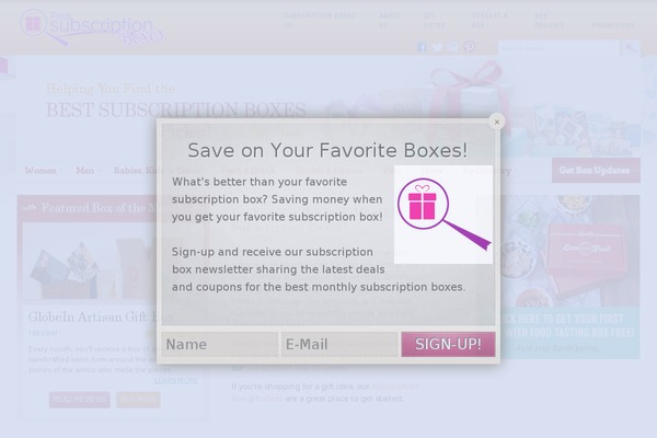 findsubscriptionboxes.com site used Touteslesbox