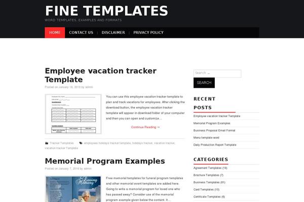 WordPress website example screenshot