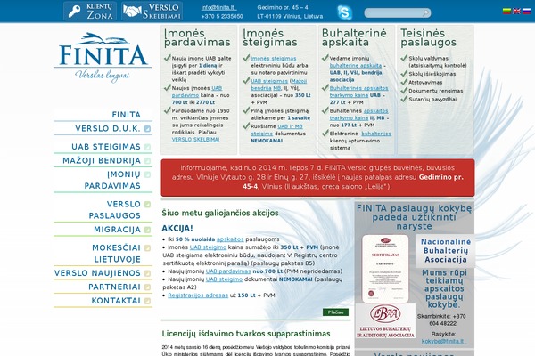 finita.lt site used Web4it