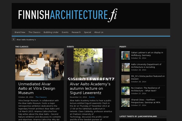 finnisharchitecture.fi site used Fan