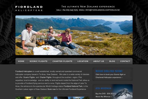 fiordlandhelicopters.co.nz site used Fiordland