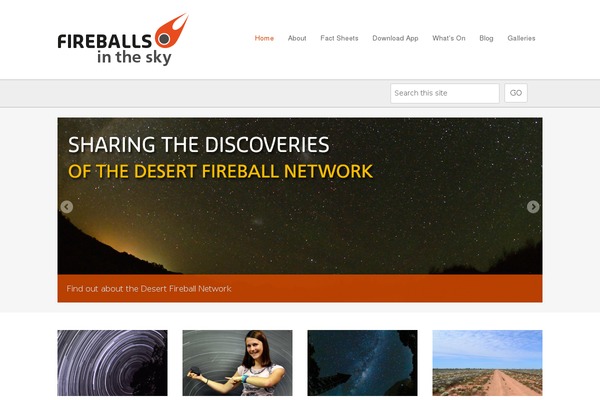 fireballsinthesky.com.au site used Fireballs