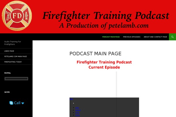 firefightertrainingpodcast.com site used Twenty Fourteen