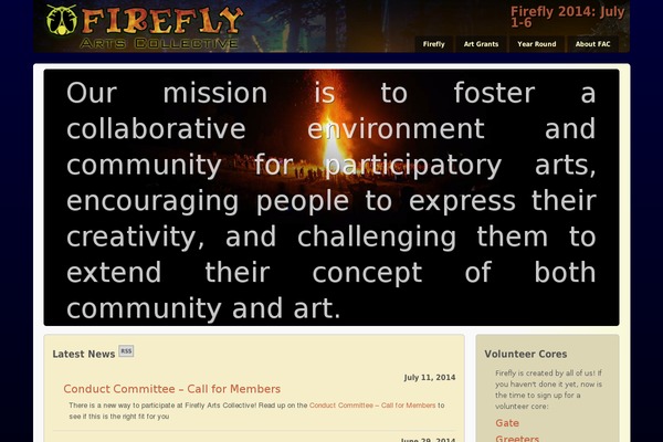 Firefly theme site design template sample