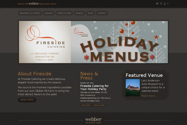 firesidecatering.com site used Bancroft