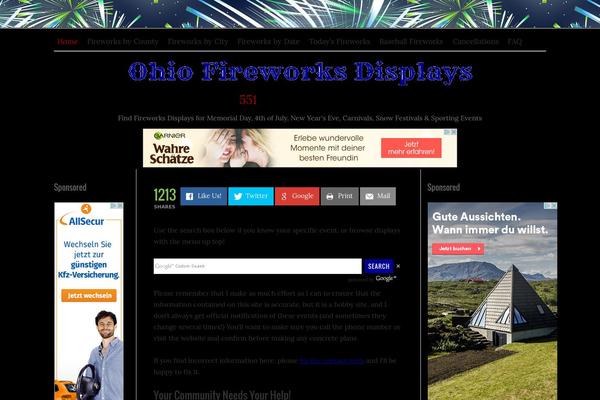 fireworksinohio.com site used Fireworks