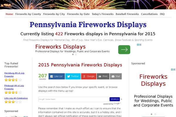 fireworksinpennsylvania.com site used Fireworks
