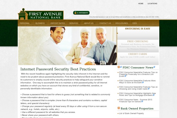 firstavebank.com site used Wp-solidmag