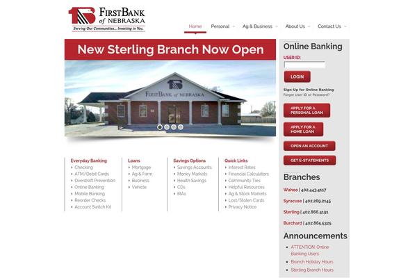 firstbankne.com site used Pindol-responsive-wordpress-theme