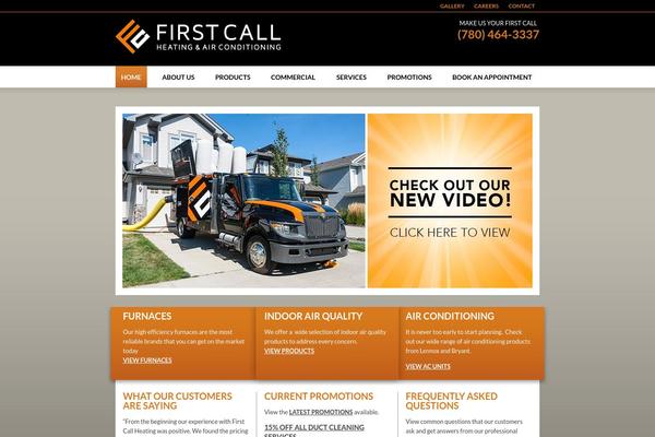 firstcallheating.ca site used Firstcall