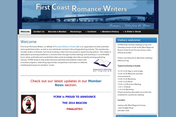 firstcoastromancewriters.com site used Author-blog
