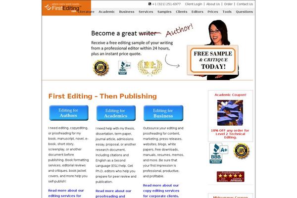 firstediting.com site used Bkc-theme