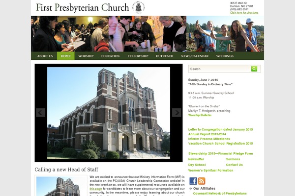 firstpres-durham.org site used Readily