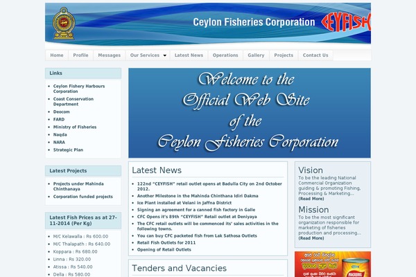 fisheriescorporation.gov.lk site used Fisheries