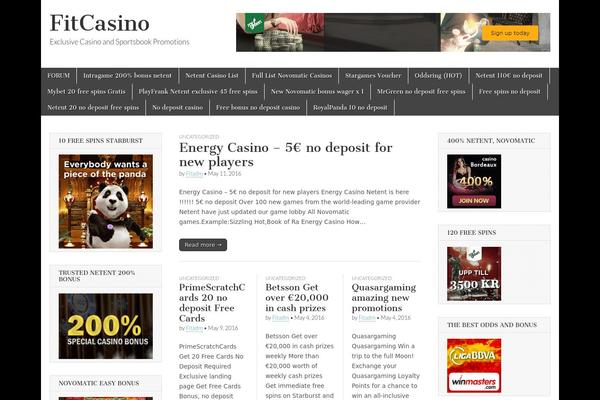 fitcasino.com site used Magazine Basic