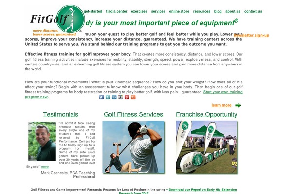 fitgolf.com site used Imperion